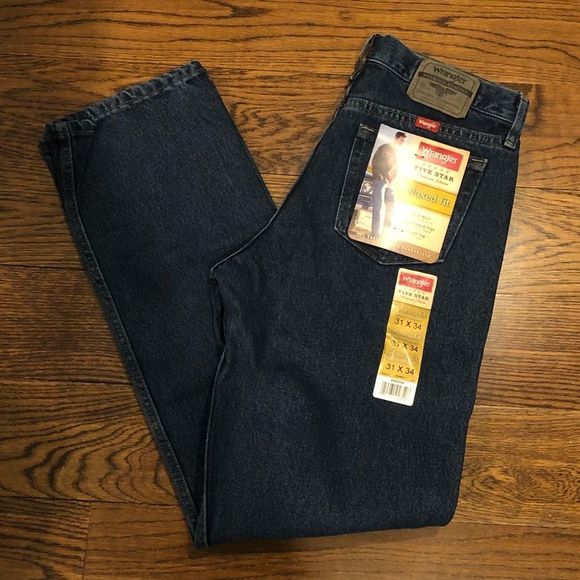 WRANGLER Mens Relaxed Fit Straight Leg Denim Jeans 31x34 NWT - Picture 7 of 7
